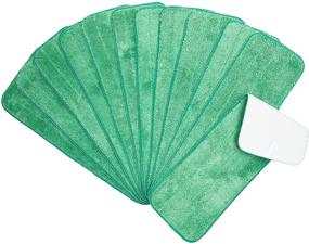 img 4 attached to Arkwright Spray Mop Replacement Pads - 18 Inch, 12 Pack - Dry/Wet Mops - Microfiber Flat Refills - Floor Cleaning & Scrubbing - Fits All Mop Heads - Green