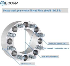 img 3 attached to ECCPP Spacers 8X6 5 126 15Mm Chevrolet
