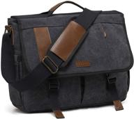 👜 water resistant canvas messenger bag for men - 15.6 inch laptop shoulder bag | vintage satchel for work, school, and travel by vonxury logo