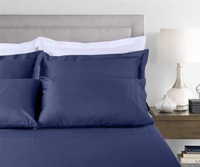 img 3 attached to 🛏️ Opulent Folkstone Blue Sateen Weave King Cotton Sheets with 800 Thread Count: Luxurious 4 Pc Bed Set for Deep Pocket, Better Than Egyptian Cotton - Threadmill