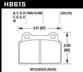 img 1 attached to Хоук Перформанс HB615F 535 Керамический тормоз