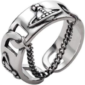 img 3 attached to 🪐 Серебряное кольцо с подвеской в виде планеты Сатурн на цепочке и длинными кистями: Lux & Dolls