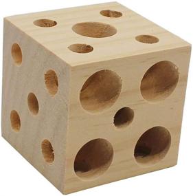 img 2 attached to QBLEEV Bird Wooden Block Chewing Toy: Tabletop Puzzle Foraging Toy for Parrots, Hamsters, Guinea Pigs, and More!