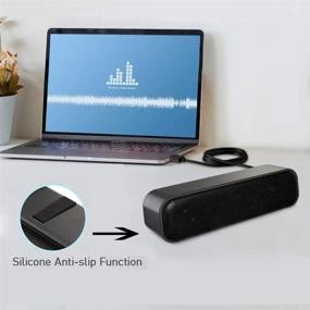 img 1 attached to 🔊 HONKYOB USB Computer Speakers: Powerful Portable Mini Sound Bar for Windows PC, Laptops & Desktops with Stereo Sound