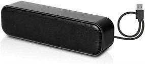 img 4 attached to 🔊 HONKYOB USB Computer Speakers: Powerful Portable Mini Sound Bar for Windows PC, Laptops & Desktops with Stereo Sound