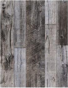 img 4 attached to 🏠 HaokHome 92048-1 Peel and Stick Wood Plank Wallpaper Shiplap 17.7in x 9.8ft Grey Vinyl - Easy Self-Adhesive Décor Solution