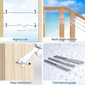 img 2 attached to Muzata 50PCS Railing Stainless Marine