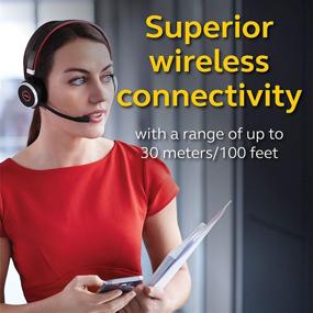 img 3 attached to Jabra Evolve 65 UC Wireless Headset, Stereo with Link 370 USB Adapter - 🎧 Bluetooth Headset with Exceptional Wireless Performance, Passive Noise Cancellation, Long-lasting Battery, Stereo Speaker, Model 6599-829-409