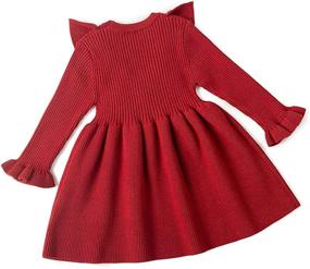 img 3 attached to 👗 Apricot Apparel & Accessories: Curipeer Sweater Designer Dresses for Baby Girls