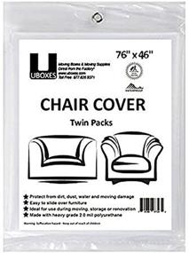 img 4 attached to Premium Chair Protective Poly Covers by uBoxes, 76 x 46 inch, 2 Pack (Packaging May Vary)