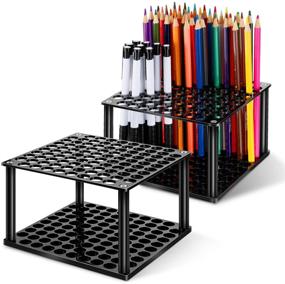 img 4 attached to Acrylic Organizer Pencils Brushes Markers