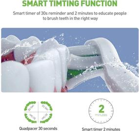 img 2 attached to Соник перезаряжаемая электрическая зубная щетка: 5 режимов, таймер на 2 минуты, рекомендуют стоматологи, водонепроницаемая