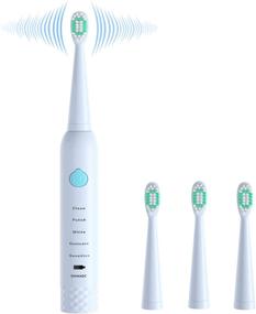 img 4 attached to Sonic Rechargeable Electric Toothbrush: 5 🦷 Modes, 2 Mins Timer, Dentists Recommend, Waterproof