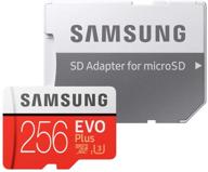 high-performance samsung 256gb evo plus microsdxc u3 with adapter – class 10 & uhs-i logo