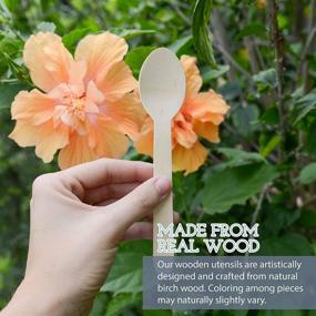 img 3 attached to Galashield Disposable Wooden Spoons Biodegradable