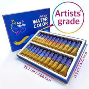 img 1 attached to 🎨 ArtWhale Artists' Watercolor Paint Set - Professional Quality 24 Colors in Tubes (15 ml/ 0.5 oz) - Ideal for Artists, Beginners, Students, & Hobby Painters