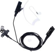 trido covert acoustic tube two wire earpiece headset mic ptt | motorola radio xpr3500 xpr3000 xpr3300 xpr3300e xpr3500e walkie talkie logo