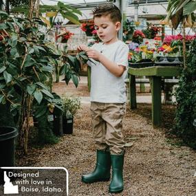 img 1 attached to 🌧️ LONECONE Elementary Collection: Stylish Matte Finish Rain Boots for Toddlers and Kids – Premium Natural Rubber
