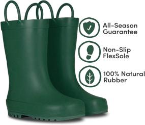 img 3 attached to 🌧️ LONECONE Elementary Collection: Stylish Matte Finish Rain Boots for Toddlers and Kids – Premium Natural Rubber
