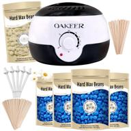 🔥 oakeer waxing kit with wax warmer - painless hair removal, 5 bags of 1.1lb hard wax for women and men (knob model) logo