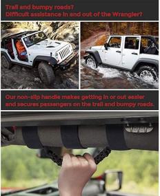 img 2 attached to 🚙 HIIXHC Roll Bar Grab Handles for Jeep Wrangler: Premium Rope Grips for YJ TJ JK JL, Gladiator JT - Interior Accessories (2-4PCS)