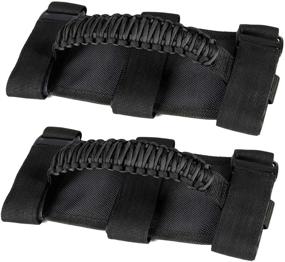 img 4 attached to 🚙 HIIXHC Roll Bar Grab Handles for Jeep Wrangler: Premium Rope Grips for YJ TJ JK JL, Gladiator JT - Interior Accessories (2-4PCS)