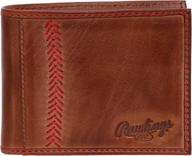 rawlings men's baseball stitch bifold wallet: stylish and functional logo