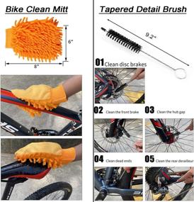 img 2 attached to 🚴 FINGER TEN Bike Chain Cleaner Brush Scrubber Washer Kit - 4 Pack Set Bicycle Accessories for Cleaning & Maintenance of Road, Mountain, and City Bikes