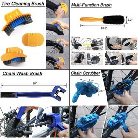 img 3 attached to 🚴 FINGER TEN Bike Chain Cleaner Brush Scrubber Washer Kit - 4 Pack Set Bicycle Accessories for Cleaning & Maintenance of Road, Mountain, and City Bikes