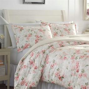 img 1 attached to 🌸 Laura Ashley Wisteria Collection: King Size Blush Luxury Comforter Set – Premium Soft Bedding with Stylish Delicate Design, Perfect for All Seasons and Home Décor