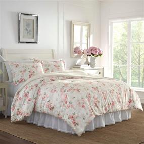 img 3 attached to 🌸 Laura Ashley Wisteria Collection: King Size Blush Luxury Comforter Set – Premium Soft Bedding with Stylish Delicate Design, Perfect for All Seasons and Home Décor