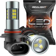 💡 sealight 9006/hb4 led fog light bulbs - 6000k xenon white, 27 smd chips, 360-degree illumination - non-polarity - pack of 2 logo