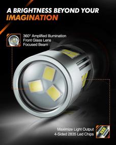 img 2 attached to 💡 SEALIGHT 9006/HB4 LED Fog Light Bulbs - 6000K Xenon White, 27 SMD Chips, 360-degree Illumination - Non-polarity - Pack of 2