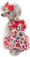 🎄 cutebone christmas dog dress cat clothes puppy outfit shirt for small dogs girls - ideal costume birthday gift logo