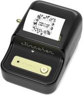 🏷️ niimbot b21 vintage label maker machine: 2" width thermal printer for home office organization & commercial use - includes 1 roll free tape (black) logo
