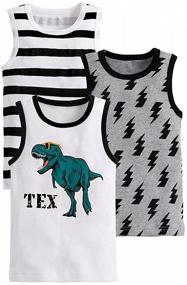 img 1 attached to 👕 Cool and Comfy Boys Cotton Tank Tops: 3-Pack Undershirts by Benetia