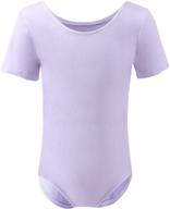 🩰 dancina short sleeve cotton ballet leotard for girls ages 2-10: comfortable & stylish! logo