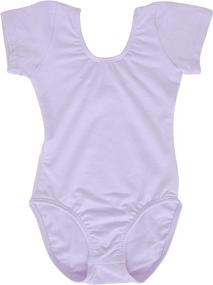 img 3 attached to 🩰 Dancina Short Sleeve Cotton Ballet Leotard for Girls Ages 2-10: Comfortable & Stylish!