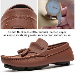 img 3 attached to Classic Leather Moccasins Zong 10.5 Men's Loafers by YiCeirnier: Stylish and Durable Shoes