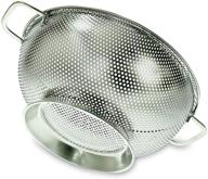 🍲 premium stainless steel prioritychef colander: ideal kitchen strainer for washing rice, pasta, and small grains - 3 quart capacity logo