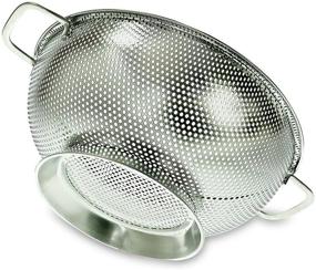 img 4 attached to 🍲 Premium Stainless Steel PriorityChef Colander: Ideal Kitchen Strainer for Washing Rice, Pasta, and Small Grains - 3 Quart Capacity