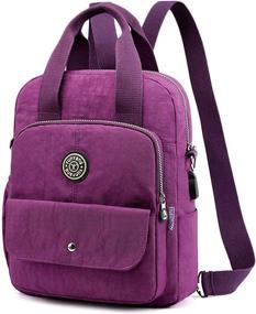 img 4 attached to 🎒 JOSEKO Women's Multi-Purpose Waterproof Nylon Casual Backpack & Shoulder Bag