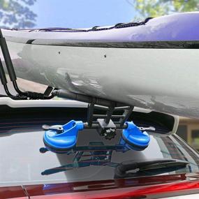 img 1 attached to 🛶 SELEWARE Boat Roller Loader: Heavy-Duty Suction Cups for Easy Kayak and Canoe Mounting on Car Tops, 300 lbs Capacity