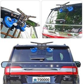 img 2 attached to 🛶 SELEWARE Boat Roller Loader: Heavy-Duty Suction Cups for Easy Kayak and Canoe Mounting on Car Tops, 300 lbs Capacity