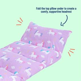 img 1 attached to 🦄 Wildkin Kids Pillow Lounger: Travel-Friendly Lounger for Boys and Girls | Sleepover Essential (Unicorns)