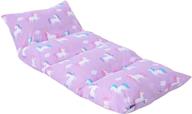 🦄 wildkin kids pillow lounger: travel-friendly lounger for boys and girls | sleepover essential (unicorns) logo