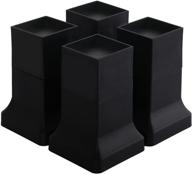 🛏️ vivijason heavy duty bed risers: 6 inch stackable furniture riser set of 4 - adjustable lifter for sofa, couch, table, and chair (2, 4 or 6 inch height) логотип