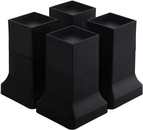 img 4 attached to 🛏️ VIVIJASON Heavy Duty Bed Risers: 6 inch Stackable Furniture Riser Set of 4 - Adjustable Lifter for Sofa, Couch, Table, and Chair (2, 4 or 6 inch Height)