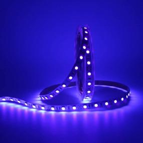 img 1 attached to USB Black Light Strip 2M/6.6ft - 120 SMD5050 LEDs - 395nm-405nm Blacklight for Fluorescent, 3D Print Curing, Computer Case, UV Poster, UV Body Paint & Room Décor (Non-Waterproof)