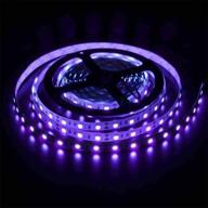 usb black light strip 2m/6.6ft - 120 smd5050 leds - 395nm-405nm blacklight for fluorescent, 3d print curing, computer case, uv poster, uv body paint & room décor (non-waterproof) логотип